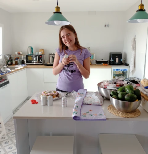 Estudiante taller cocina