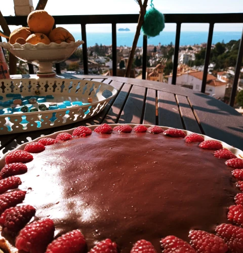 Fresas y chocolate vistas